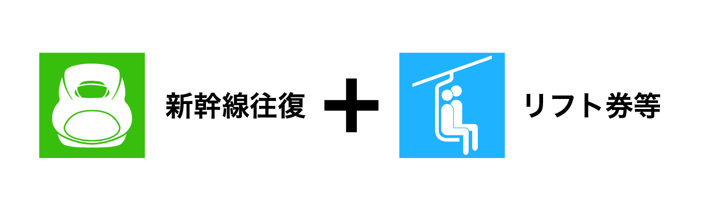 新幹線往復＋リフト券